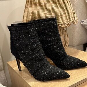 Sam Edelman size 8.5 Embellished Pointed-Toe Ankle Boots